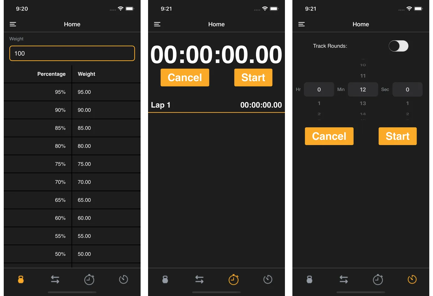 GymButler screens